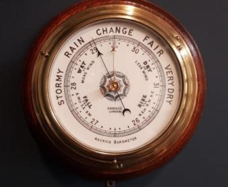 Victorian Brass Ships Bulkhead Barometer - Image 5
