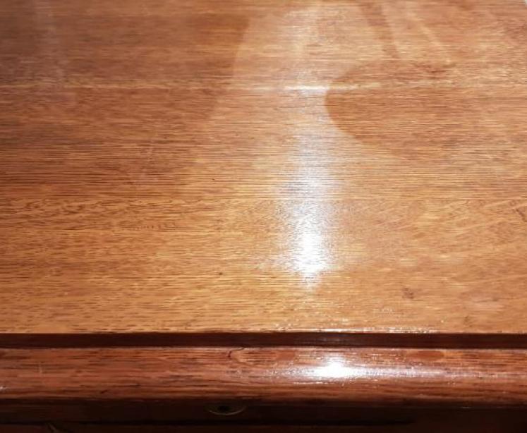 Edwardian Oak Sign Written File Cabinet - Image 5