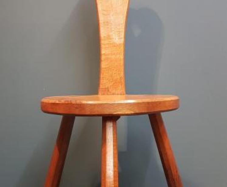 Alan Acorn Man Grainger Adzed Oak Stool - Image 2