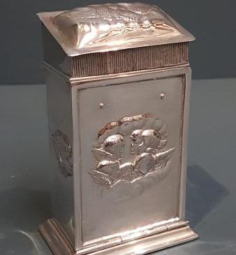 Unusual Edwardian Chester Silver Card and Stamp Box