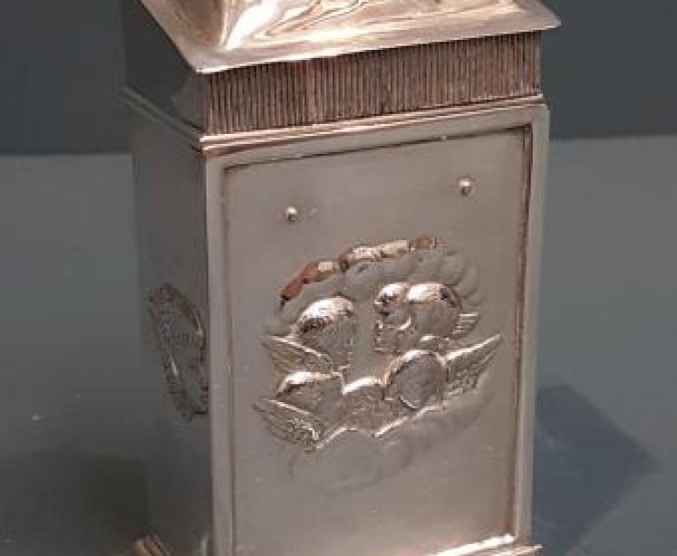 Unusual Edwardian Chester Silver Card and Stamp Box - Image 1