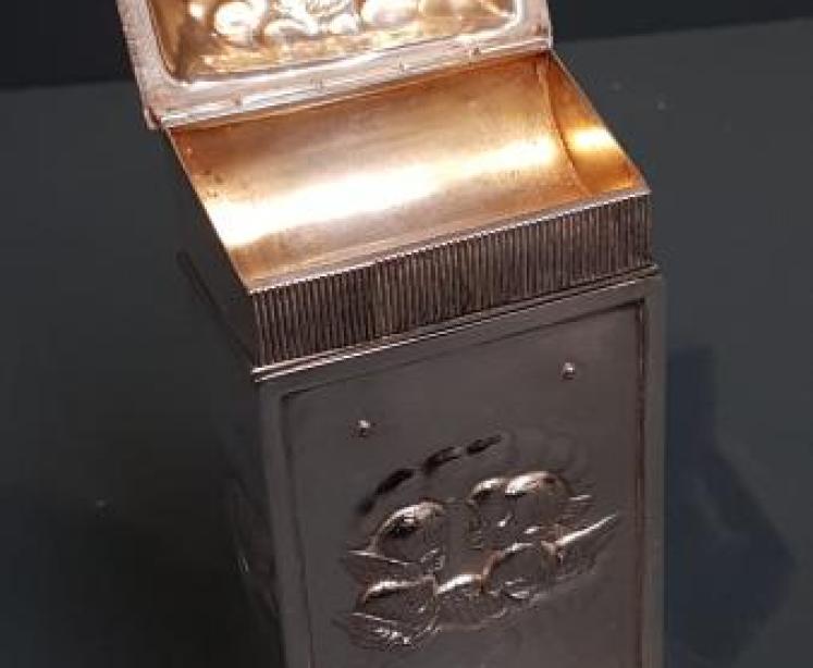 Unusual Edwardian Chester Silver Card and Stamp Box - Image 7