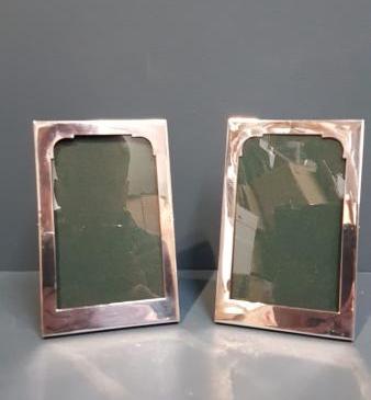 Matching Pair of Sampson Morden Silver Photo Frames