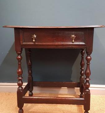 George II Oak Single Drawer Side Table