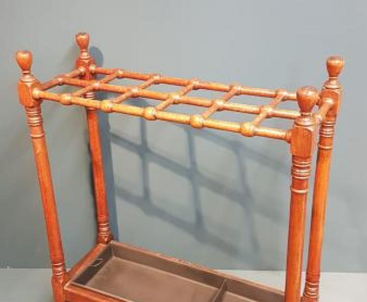 Victorian Walnut Country House Stick Stand - Image 2