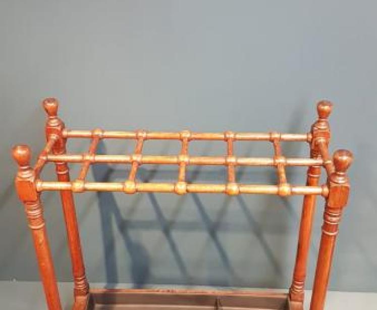 Victorian Walnut Country House Stick Stand - Image 7