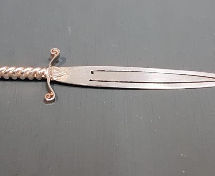Silver Dagger Bookmark - Image 1