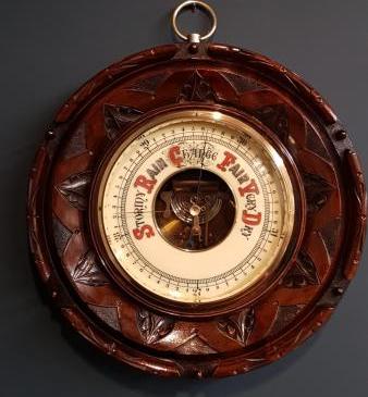 Victorian Walnut 12" Skeletonised Barometer