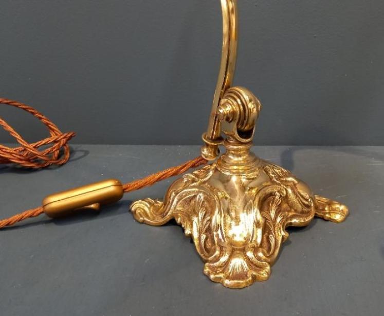 Victorian Cast Brass Adjustable Desk Lamp - Image 3
