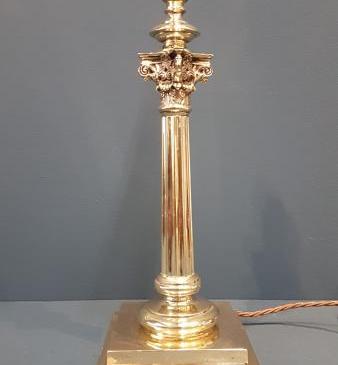 Edwardian Brass Table Lamp