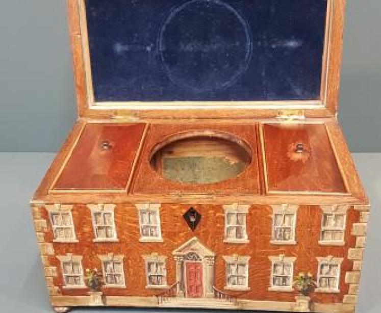 George III Oak Tea Caddy - Image 6