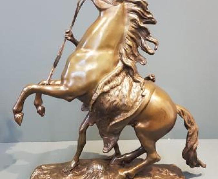 Pair of Victorian Bronze Marley Horses - Image 6