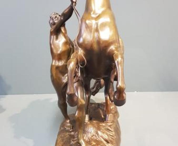 Pair of Victorian Bronze Marley Horses - Image 7
