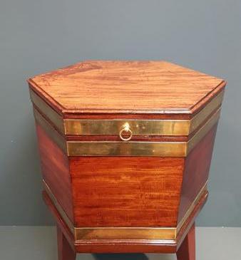 George III Mahogany Brass Bound Cellarette