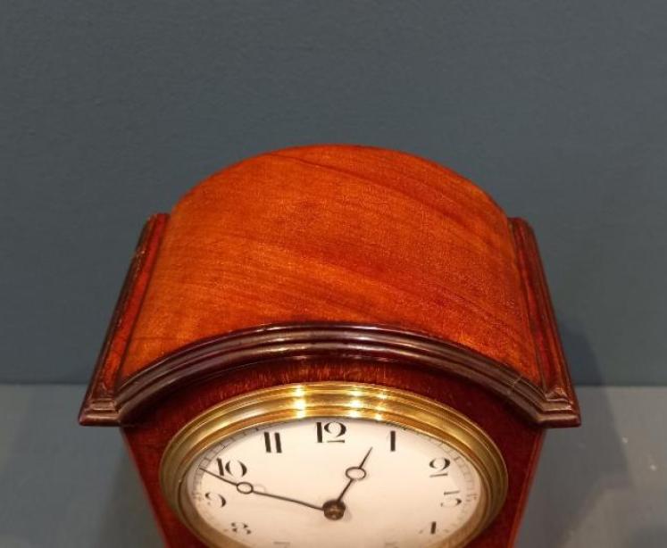 Edwardian Satinwood Banded Mantel Clock - Image 2