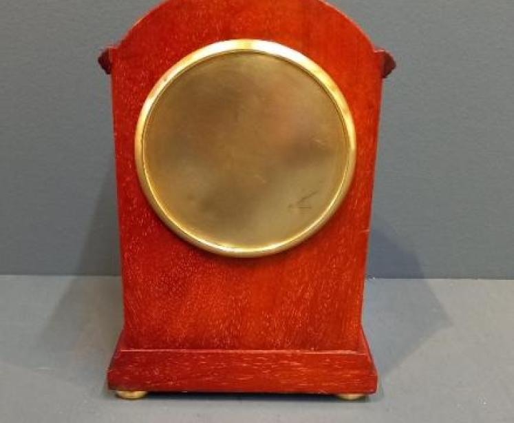 Edwardian Satinwood Banded Mantel Clock - Image 6