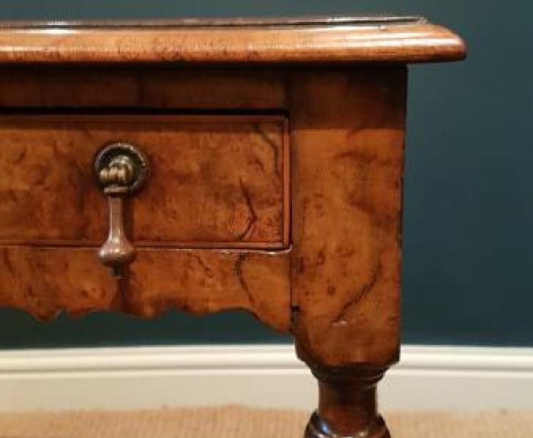 Superb William & Mary Style Walnut Side Table - Image 5