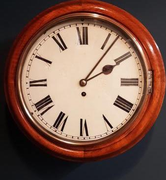 Victorian Walnut Cased Fusee Dial Clock