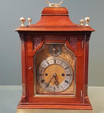 Late Victorian Mahogany Double Fusee Bracket Clock