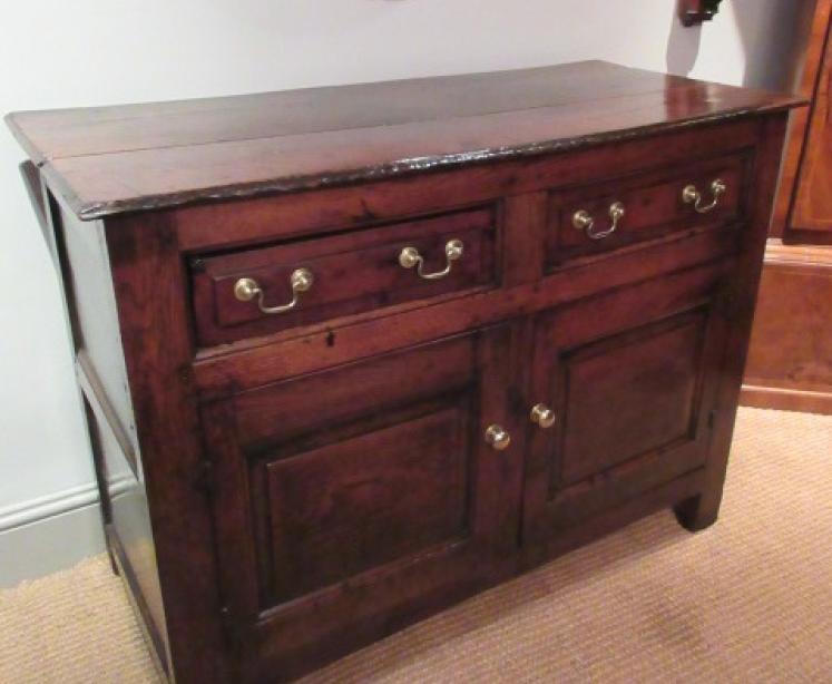Superb George I Period Oak Two Drawer Dresser - Image 1