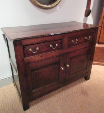 Superb George I Period Oak Two Drawer Dresser