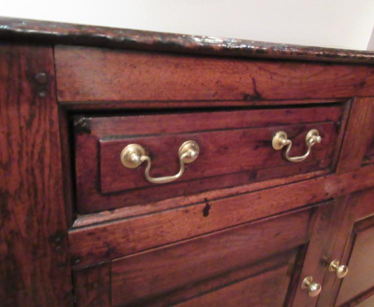 Superb George I Period Oak Two Drawer Dresser - Image 2