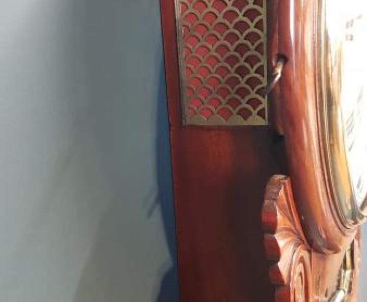 Early Victorian Mahogany Drop Dial Fusee Wall Clock - Image 3