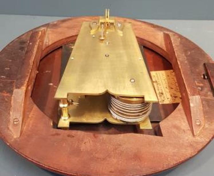 Early Victorian Mahogany Drop Dial Fusee Wall Clock - Image 7