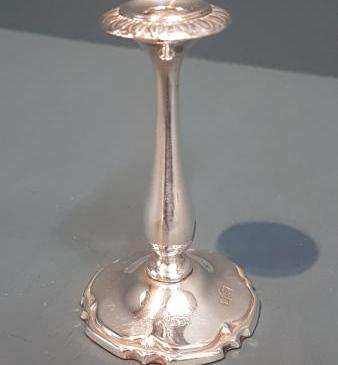 Walker and Hall Cast Silver Taper Stick