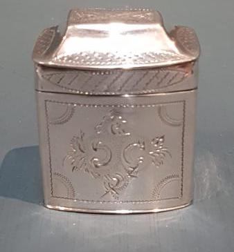 Mid Victorian Dutch Silver Peppermint Box