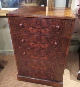 Top Quality Mid Victorian Burr Walnut Tallboy