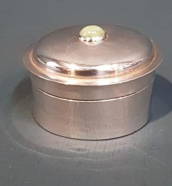 Aspreys Silver and Jade Pill Box