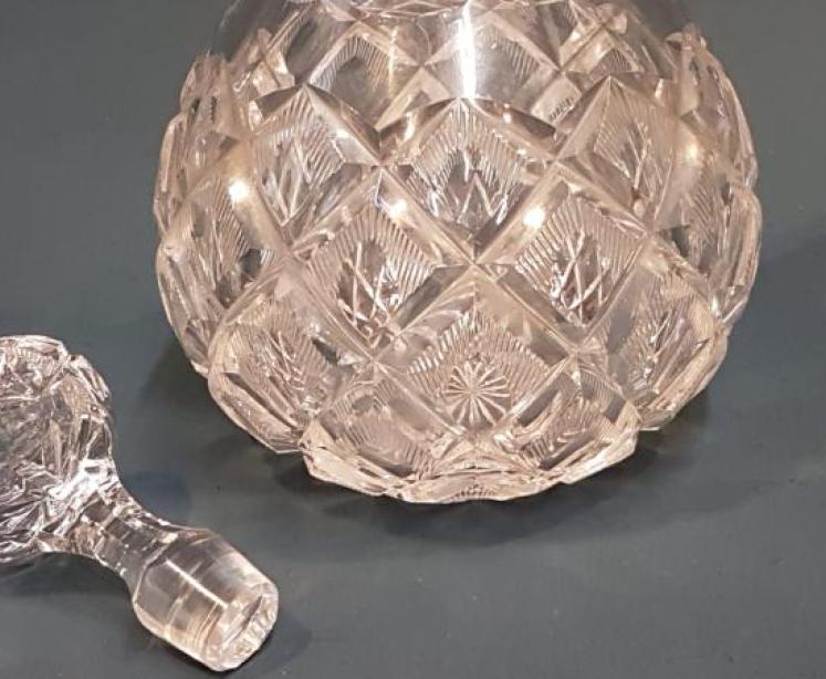 George V Silver Mounted Crystal Decanter - Image 5