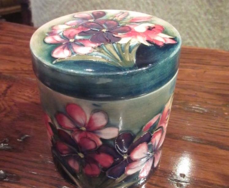 Moorcroft Freesia Pattern Lidded Pot - Image 1