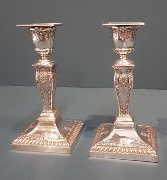Pair of Fine Quality Victorian Silver Candlesticks