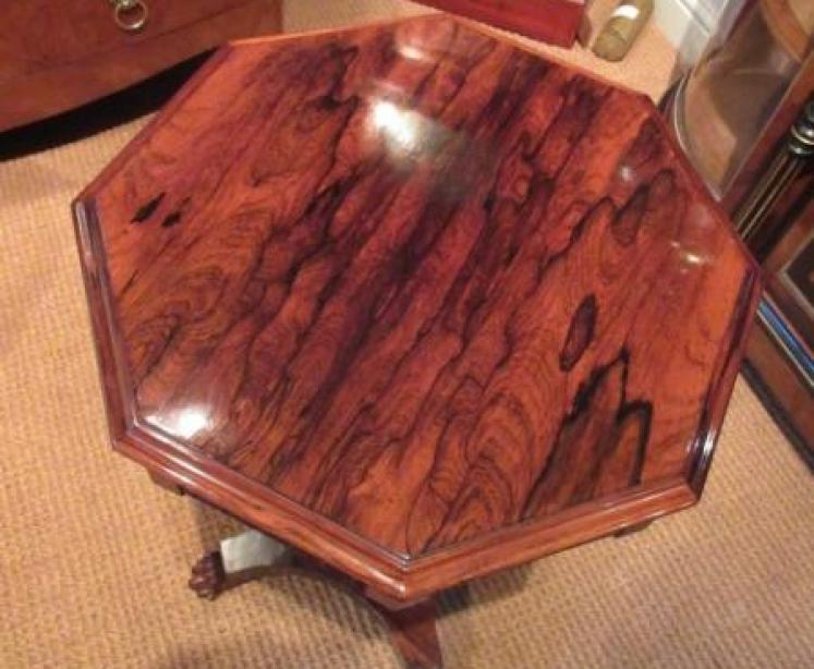 Stunning William IV Period Rosewood Work Table - Image 4