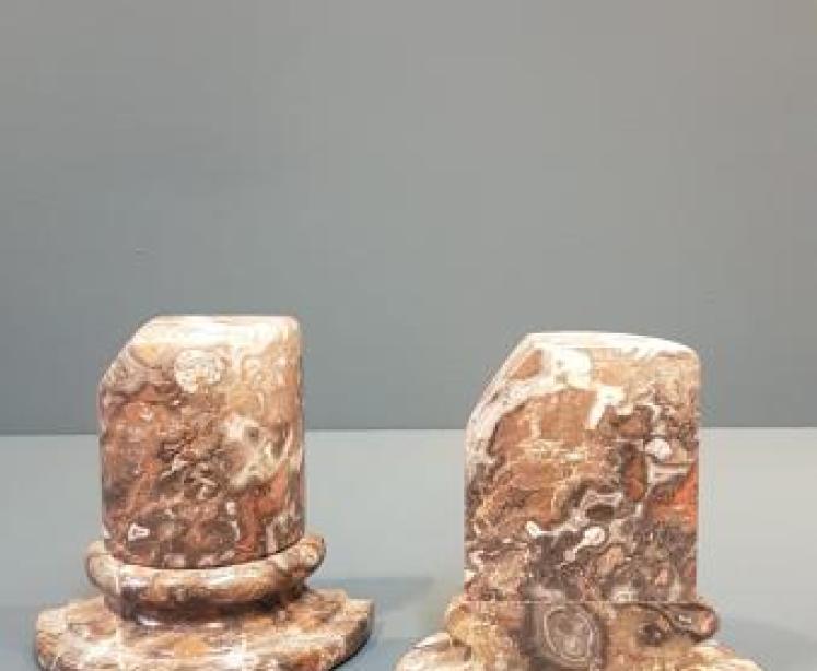 Pair of Victorian Grand Tour Marble Bookends - Image 3