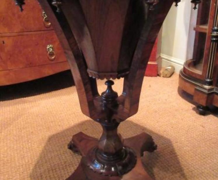 Stunning William IV Period Rosewood Work Table - Image 5