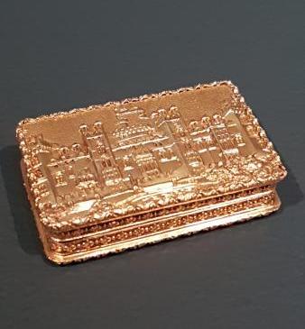 Outstanding Nathaniel Mills Silver Gilt Vinaigrette