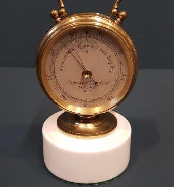 Negretti and Zambra Desk Top Barometer and Thermometer