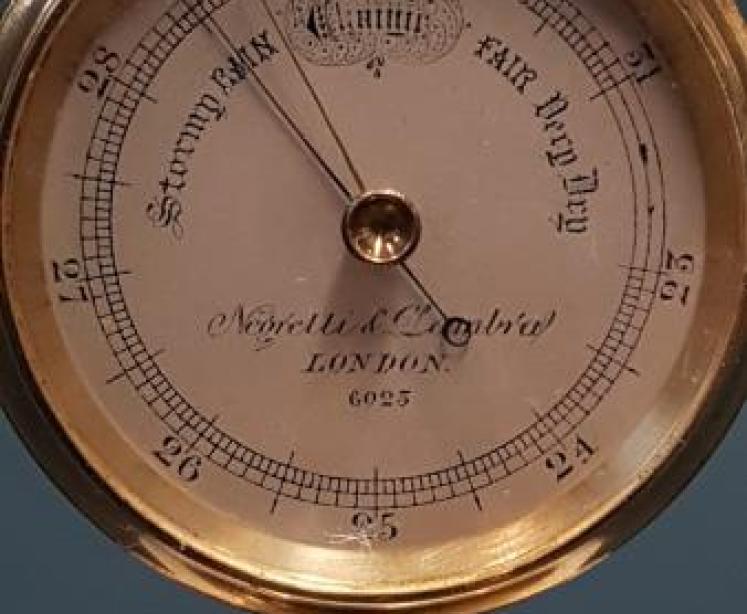 Negretti and Zambra Desk Top Barometer and Thermometer - Image 6