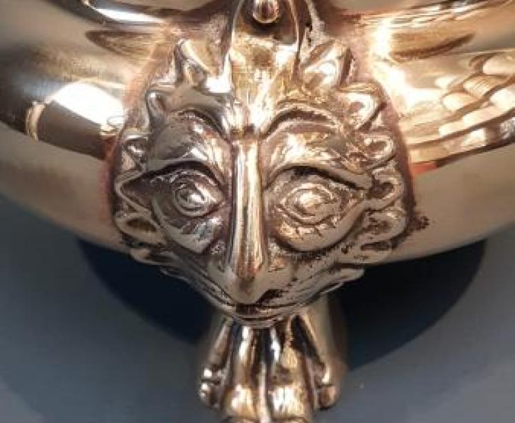 Matching Pair of Stylish Brass Planters - Image 4