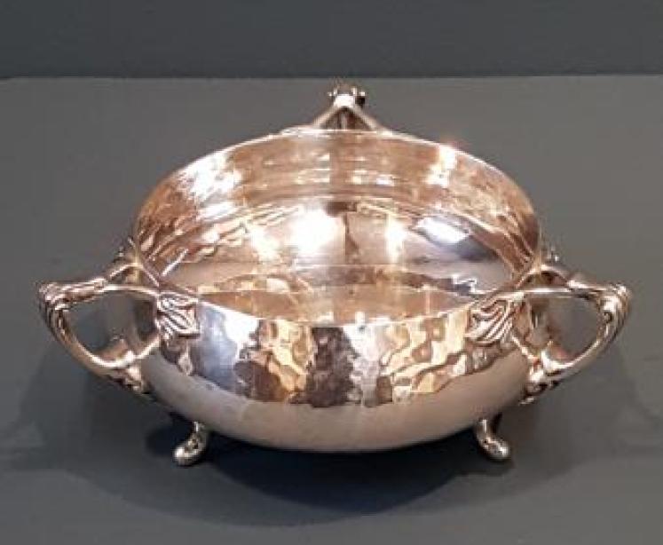 Edwardian Planished Silver Bowl 8.5oz - Image 1