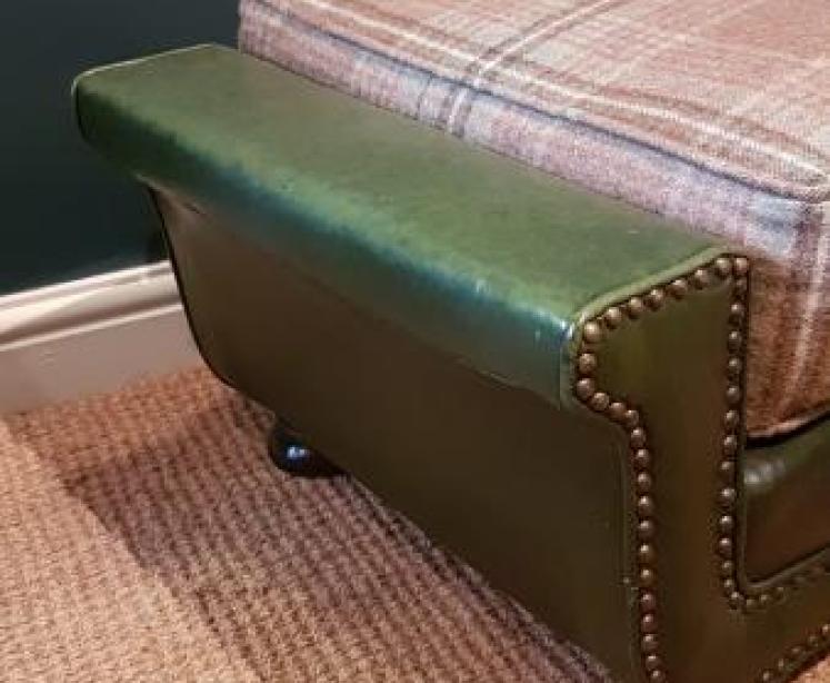 1920's Leather Foot Stool - Image 6