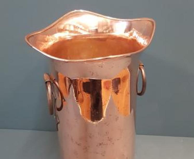 Copper Arts and Crafts Stick Stand - Image 2