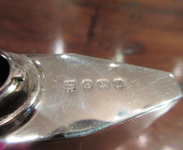 Art Deco Period Silver Engine Turned Hip Flask - Image 4