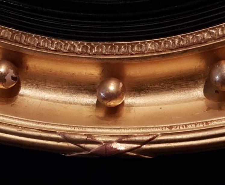 Large Edwardian Gilt Convex Mirror - Image 3