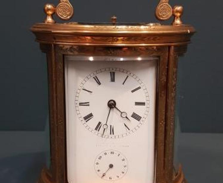 Fine Victorian Engraved Case Repeating Carriage Clock - Image 1