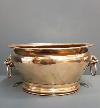 Large Victorian Brass Planter
