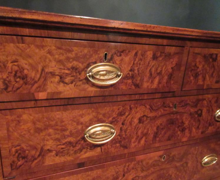 Superior Mid Victorian Burr Walnut Chest of Drawers - Image 3